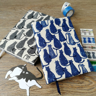 13款可爱风书衣合集Ⅱ手帐hobo五年余白A5猫马日式A6布艺定制书皮