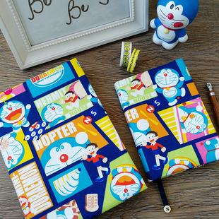 哆啦A梦手工布艺手帐书衣机器猫B6TNA5余白A6五年本hoboweeks定制