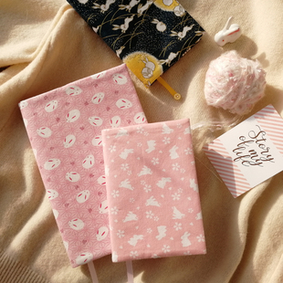 萌兔手工书衣合集余白hobo五年A5B616开普素手作兔年布艺定制书皮