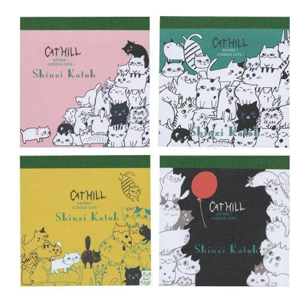 日本Shinzi Katoh宫沢贤治猫咪系列童话故事方形便签本100页手账