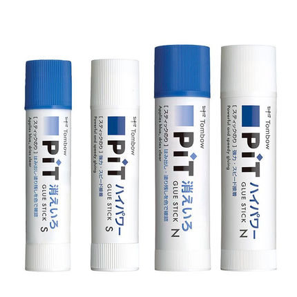 日本Tombow蜻蜓PiT胶棒学生文具手工办公变色防皱强力型固体胶20g