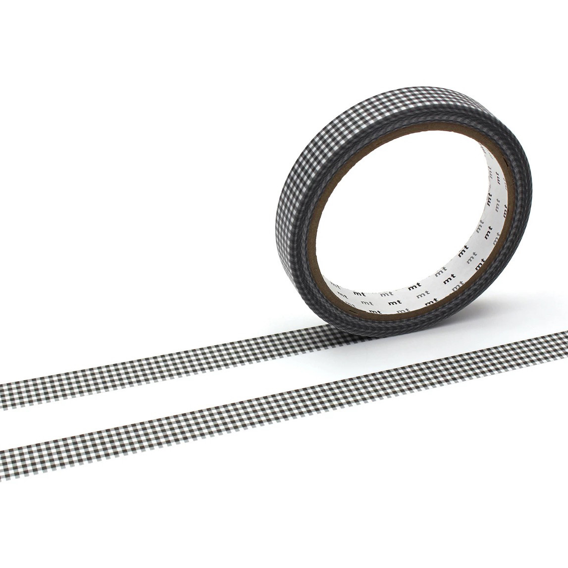 田村美纪 MT强粘性大大卷和纸胶带 15mm*25m整卷 黑格