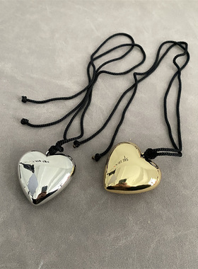 fever同款韩国博主爱心心形项链女欧美简约风时尚个性打结锁骨链