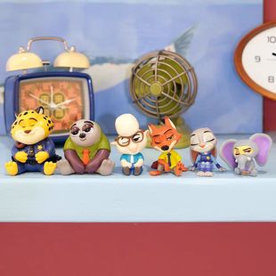 肩靠肩疯狂动物城扭蛋盲盒手办朱迪尼克豹警官公仔玩偶摆件女礼物