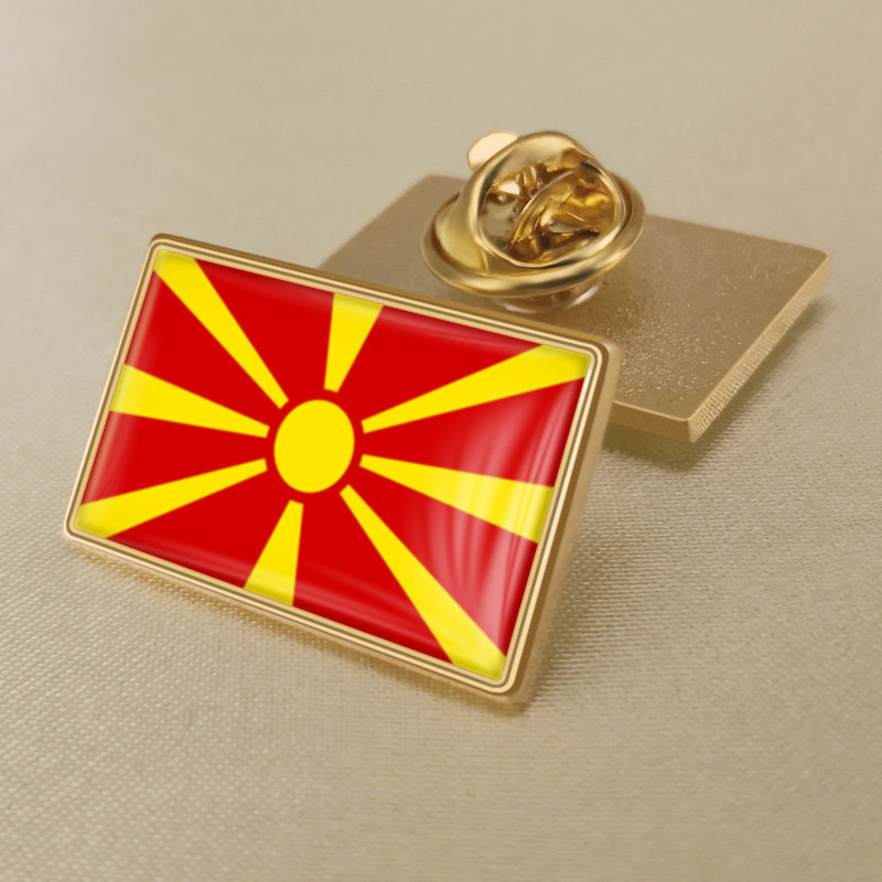 马其顿旗帜徽章胸章配饰长方形世界各国国旗胸针西服领针襟章属于什么档次？