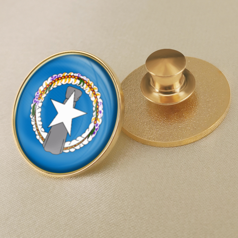 北马里亚纳群岛国旗徽章定制世界各国旗帜胸章襟章水晶滴胶胸针