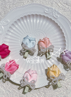 儿童发饰新款珍珠蝴蝶结铃兰发夹洛丽塔配饰六一儿童节礼物