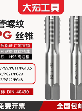 PG德标管螺纹丝锥80° PG7 PG9 PG11 PG13.5 PG21 PG29 PG36 PG48