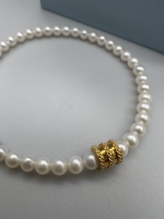 极光天然淡水珍珠手链迷你Baby珠小串珠18K黄金极强光小米珠叠戴