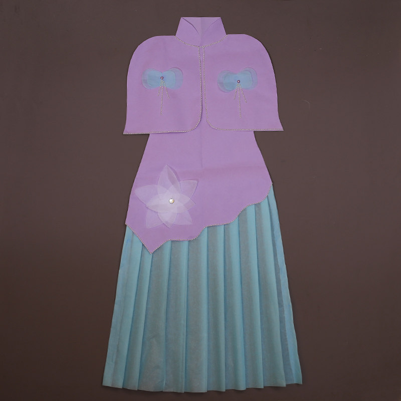 珍珠花边女纱裙纸裙纸衣服