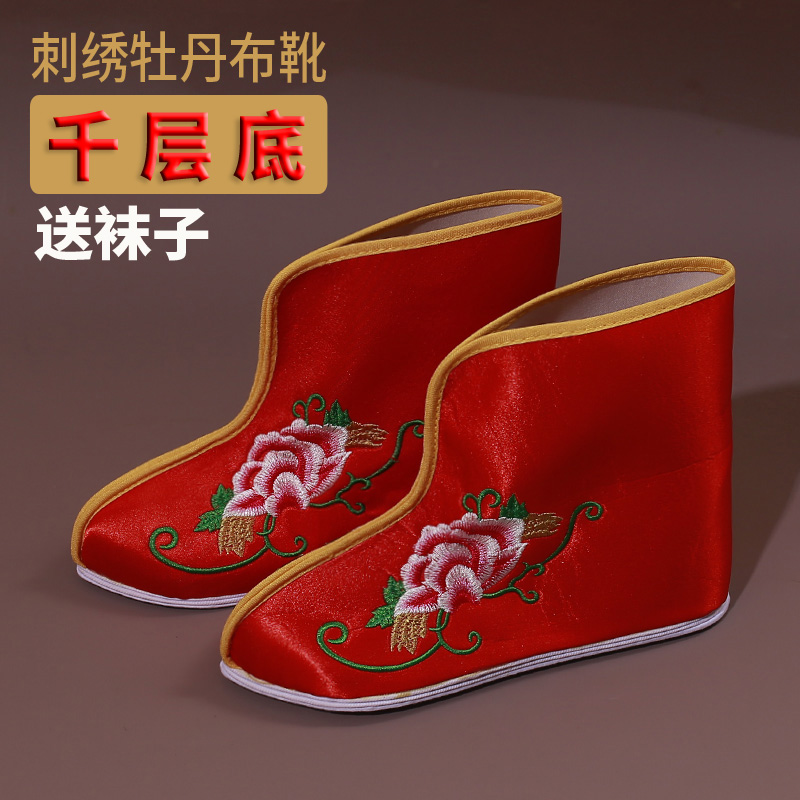 千层底绣花鞋仙家布鞋