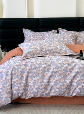 全棉贡缎磨毛四件套纯棉小清新简约卡通中国风床上用品学生三件套