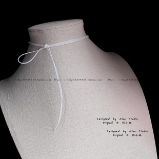 不褪色choker  小众气质白色锁骨链短颈链蝴蝶结项链颈饰新款简约