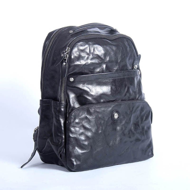 大容量头层牛皮双肩包原创复古真皮植鞣革旅行背包男女英伦学院潮