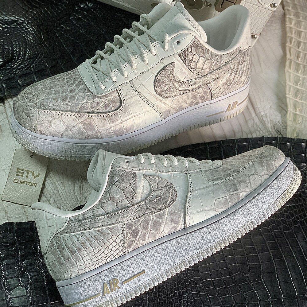 STY定制Nike air force1空军一号AF1 喜马拉雅鳄鱼纹耐克复古板鞋