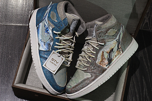 jordan AJ1高帮 中国风水墨画 饮尽悲欢 STY定制 赏遍山海 air