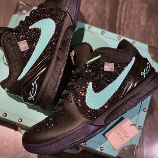 Kobe ZK4 科比4 蒂芙尼 STY定制Nike 黑曼巴低帮实战篮球鞋 Zoom