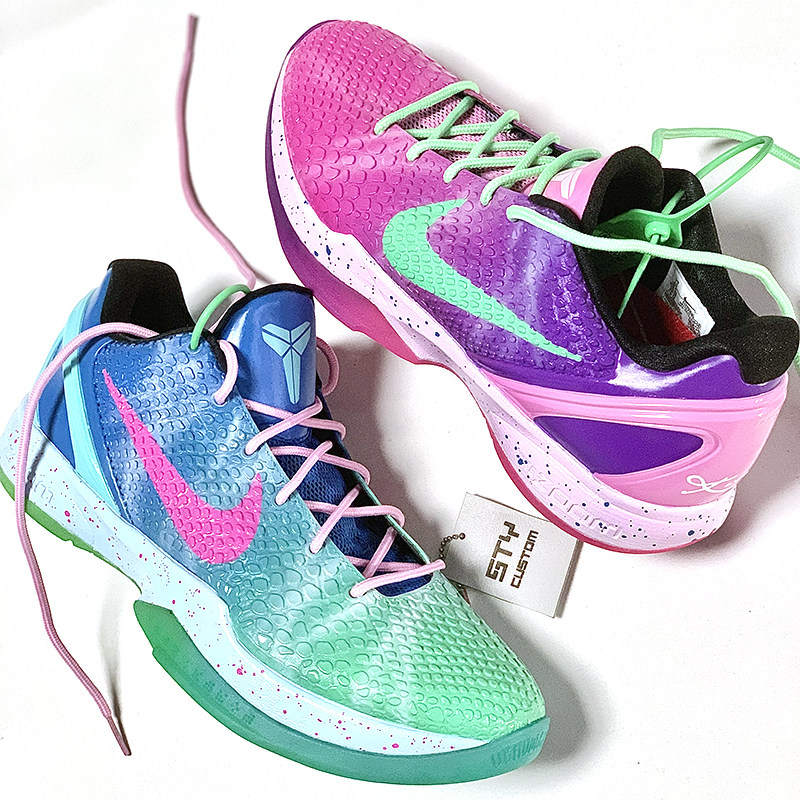STY定制Nike Zoom Kobe 6 ZK6 季后赛 极光鸳鸯 科比6 实战篮球鞋