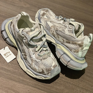 厚底增高运动鞋 喜马拉雅鳄鱼纹 男女 巴黎3xl做旧老爹鞋 STY定制