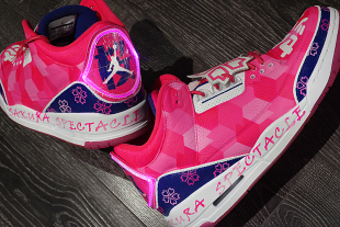 custom定制 大阪樱花足球主题 air 骚粉樱花灯组 jordan STY