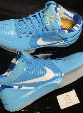 STY定制Nike Kobe 4 ZK4 PE 奥运金牌 塔克同款 科比低帮篮球鞋