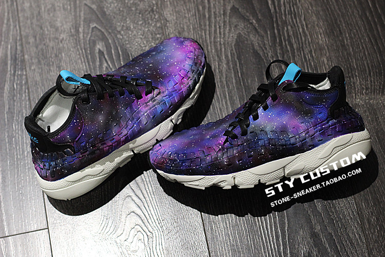 STY custom 定制  NIKE AIR FOOTSCAPE WOVEN 银河星云 星空夜光