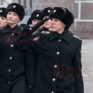 冷战直采俄罗斯原品俄海军94/97条令女军官冬季礼服黑色毛呢大衣