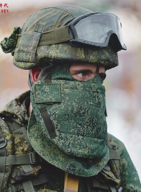 冷战时代复刻俄罗斯俄军公发6b49战斗防护面甲 护腿 小绿人空降兵