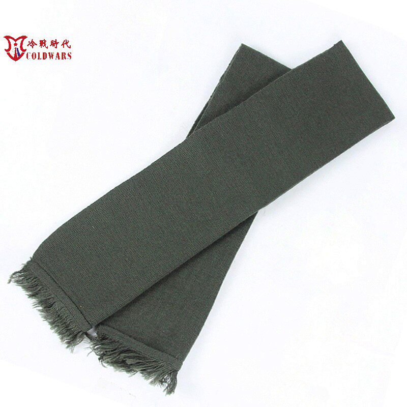 冷战时代直采俄罗斯 俄军迷公发陆军绿色羊毛混纺军官围巾 围脖