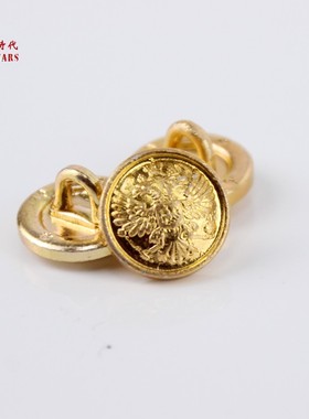 俄罗斯 俄军公发14/17亮色双头鹰徽金属扣 小号 肩章 大檐帽 勤务