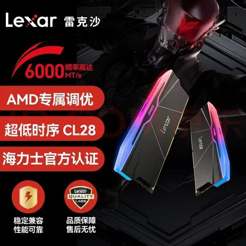 雷克沙 Ares战神之刃 战神之刃 DDR5 6000 6400 32G 黑色内存套装