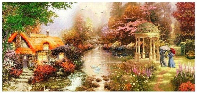 精准印花新款包邮客厅名画十字绣