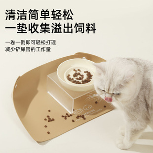 宠物餐垫防洒猫咪碗垫防水防油皮革猫碗狗碗防滑垫大小餐垫食垫