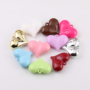 实色大号屁桃爱心吊坠 diy手工自制手机链条包包挂件饰品材料配件