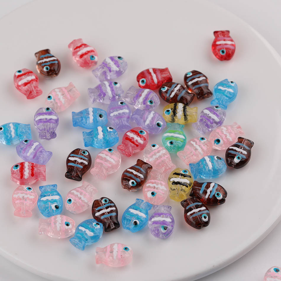 唐三匠手绘琉璃海洋小鱼小散珠