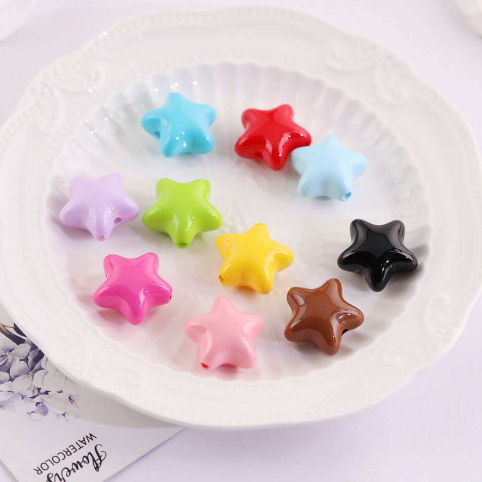 串珠胖嘟嘟彩色亮面五角星