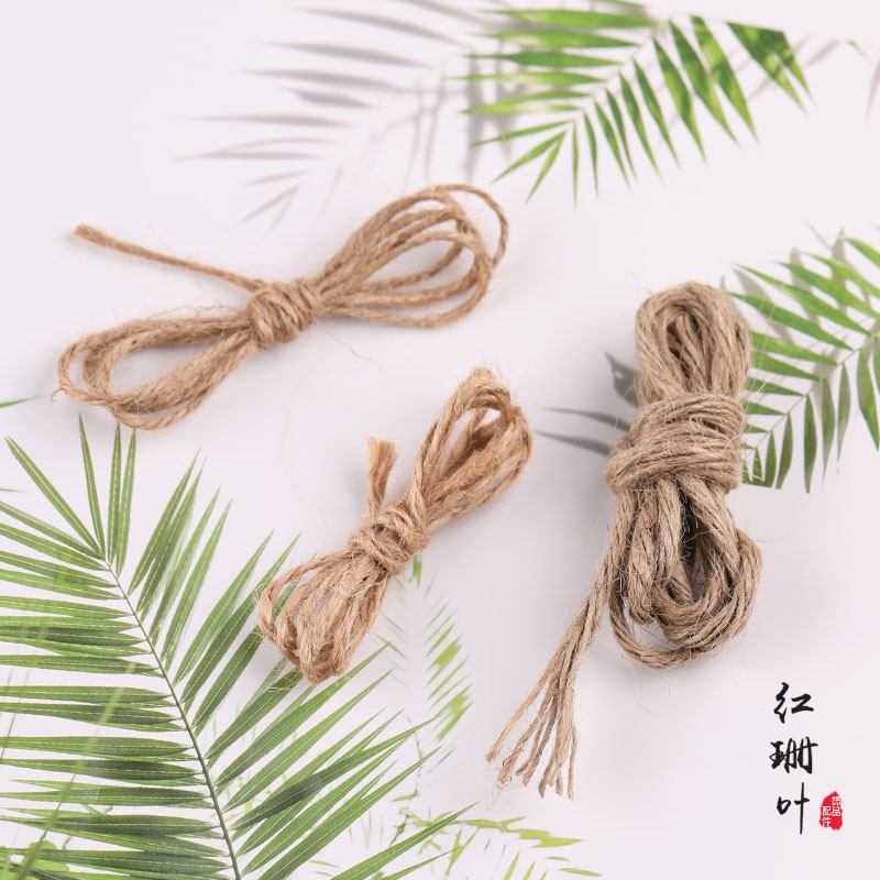 DIY饰品配件麻线细麻绳绳子手工编织绳吊牌绳装饰绳复古粗绳捆绑