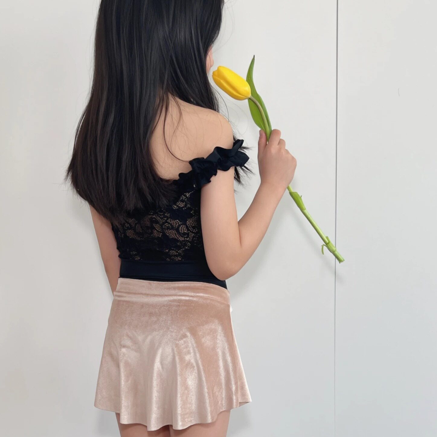 舞蹈共和儿童芭蕾丝绒练功半身裙