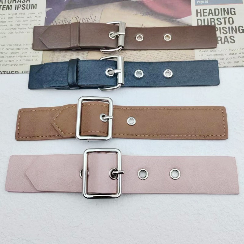 金属PU皮对扣衣领卡扣皮毛一体