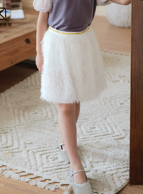 【Lpink童装】春夏季新款洋气中大女童小女孩宝宝流苏半身裙90073