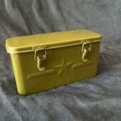 公发老货70年代苏联T62坦车全金属零件密封盒俄军装 甲工具配件盒