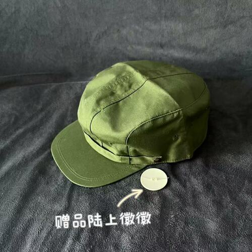 保真正品老货90年代原品陆训帽送徽山地帽军绿色野战帽遮阳棒球帽