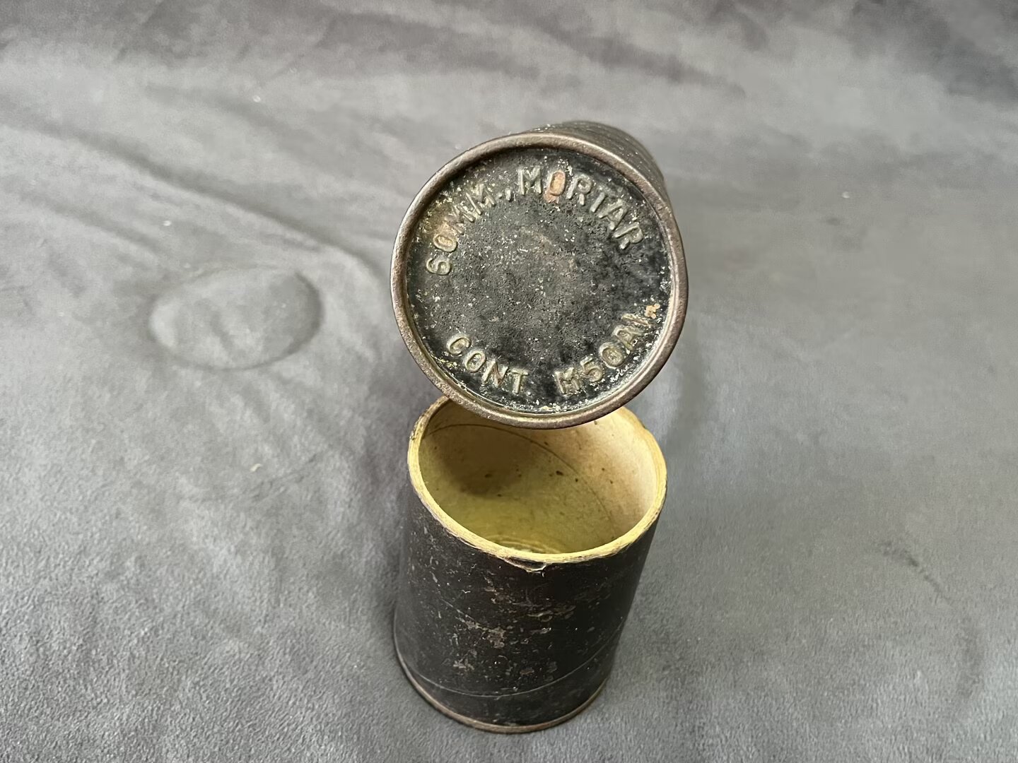 保真老货40年代美国M2式60mm迫外桶野外携具桶抗美援朝杂物收纳桶