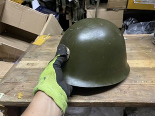 保真旧货80年代85徽版中期大耳80盔头盔防弹钢盔80盔摩托车安全帽