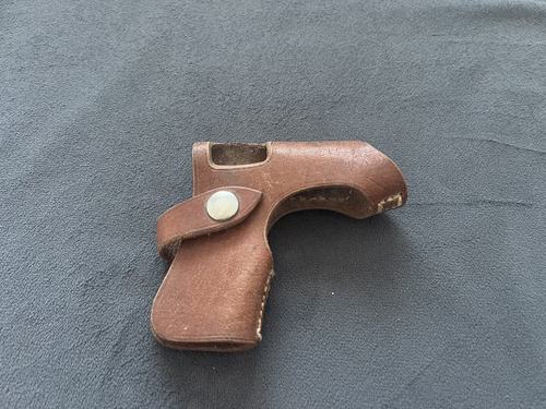 保真80年代64式快拔牛皮套77式通用套腰部战术快套腰带钢夹仓套