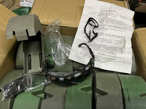 保正品骑行护目镜03户外眼镜战术双镜片防风沙风镜带备用松紧绳镜