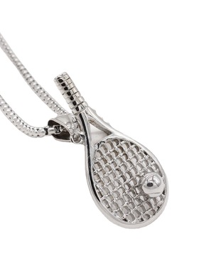 时尚项链钛钢网球拍项链