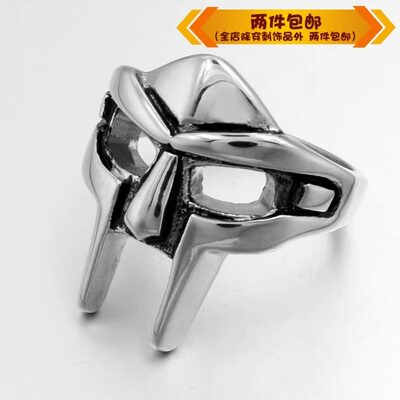 时尚风面具钛钢戒指指环