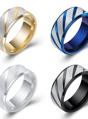 情侣戒指时尚风钛钢情侣戒指