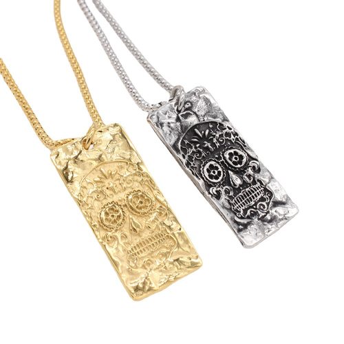 时尚骷髅头男士项链钛钢男